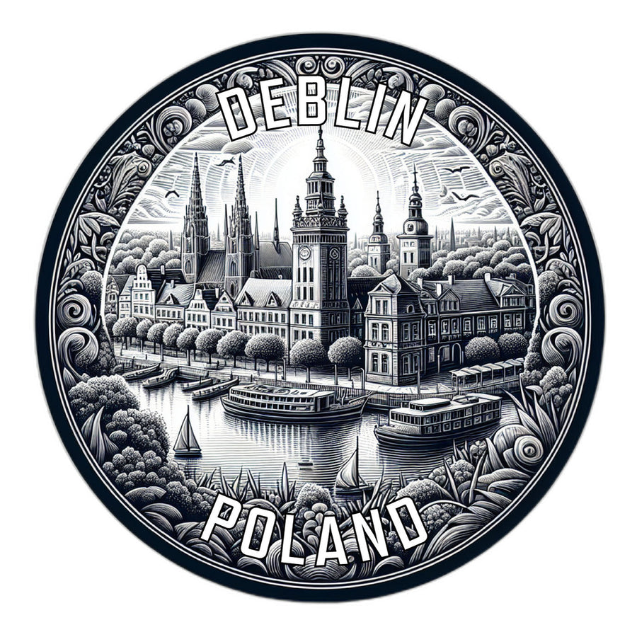 Deblin Poland Souvenir Die Cut Flat Magnet Image 1