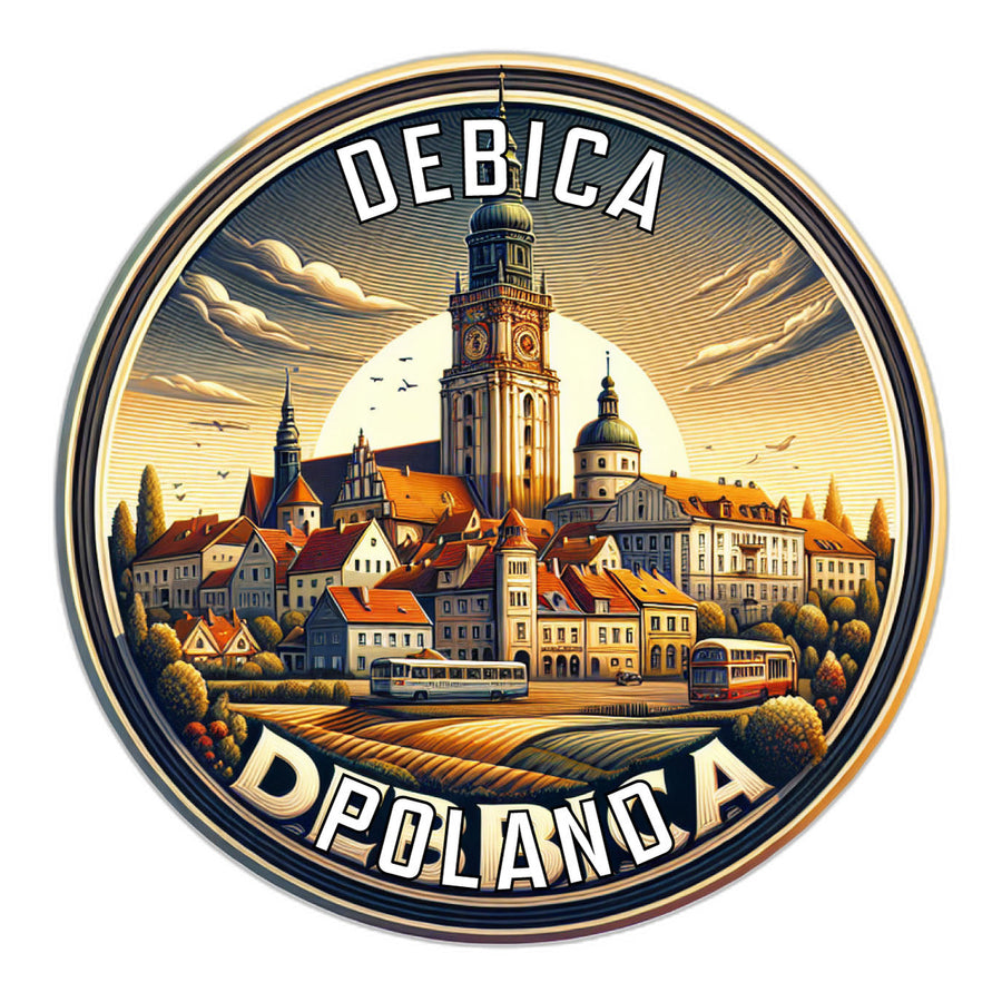 Debica Poland Souvenir Die Cut Flat Magnet Image 1