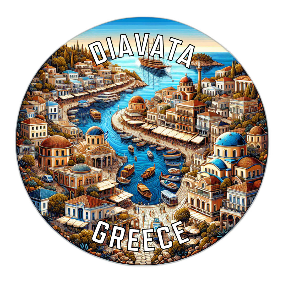 Diavata Greece Souvenir Die Cut Flat Magnet Image 1