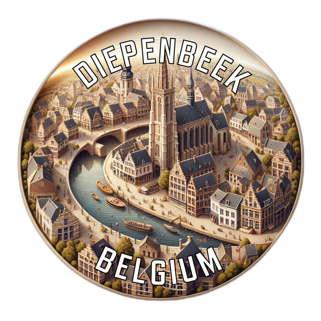 Diepenbeek Belgium Souvenir Die Cut Flat Magnet Image 1