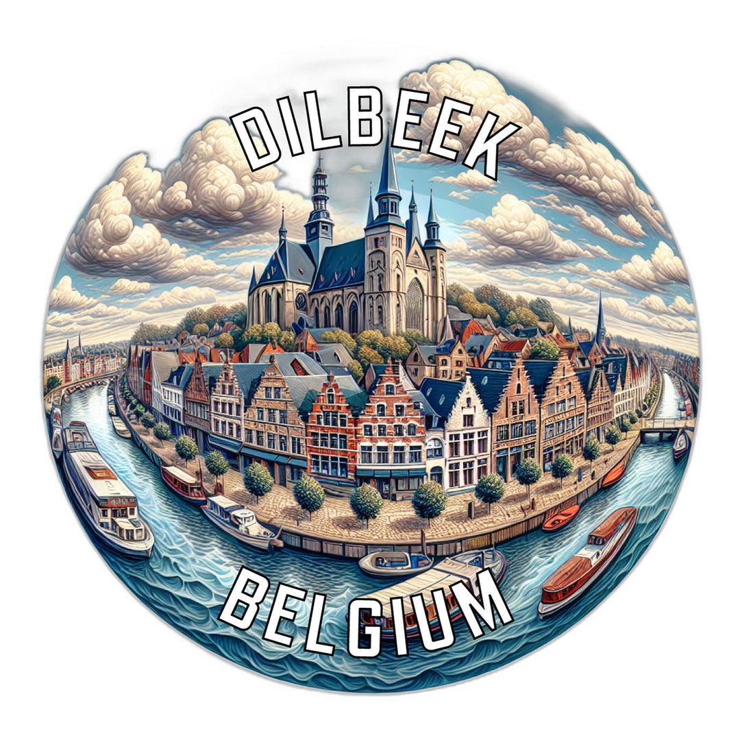 Dilbeek Belgium Souvenir Die Cut Flat Magnet Image 1