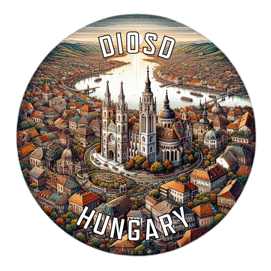 Diosd Hungary Souvenir Die Cut Flat Magnet Image 1