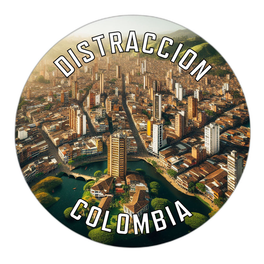 Distraccion Colombia Souvenir Die Cut Flat Magnet Image 1