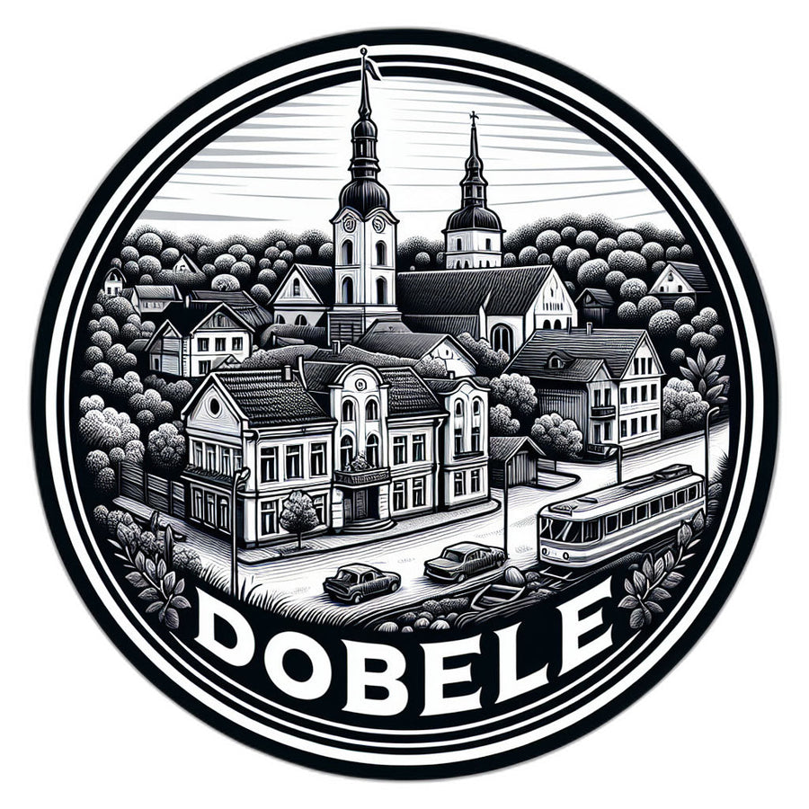 Dobele Latvia_updated Souvenir Die Cut Flat Magnet Image 1