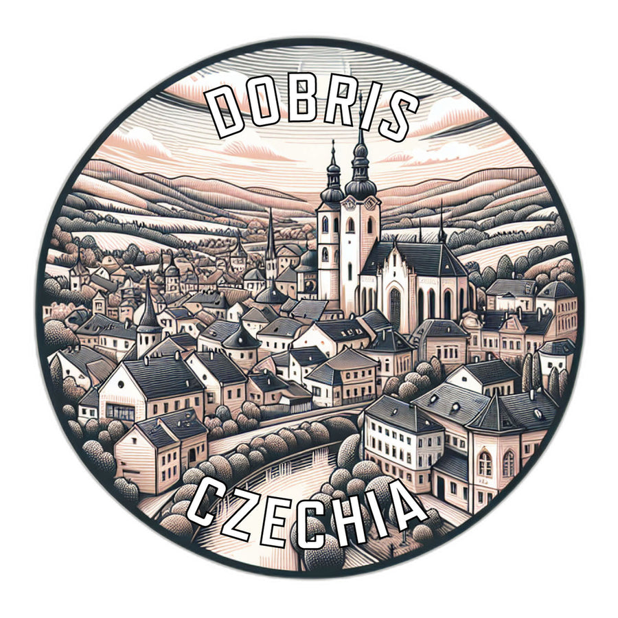 Dobris Czechia Souvenir Die Cut Flat Magnet Image 1