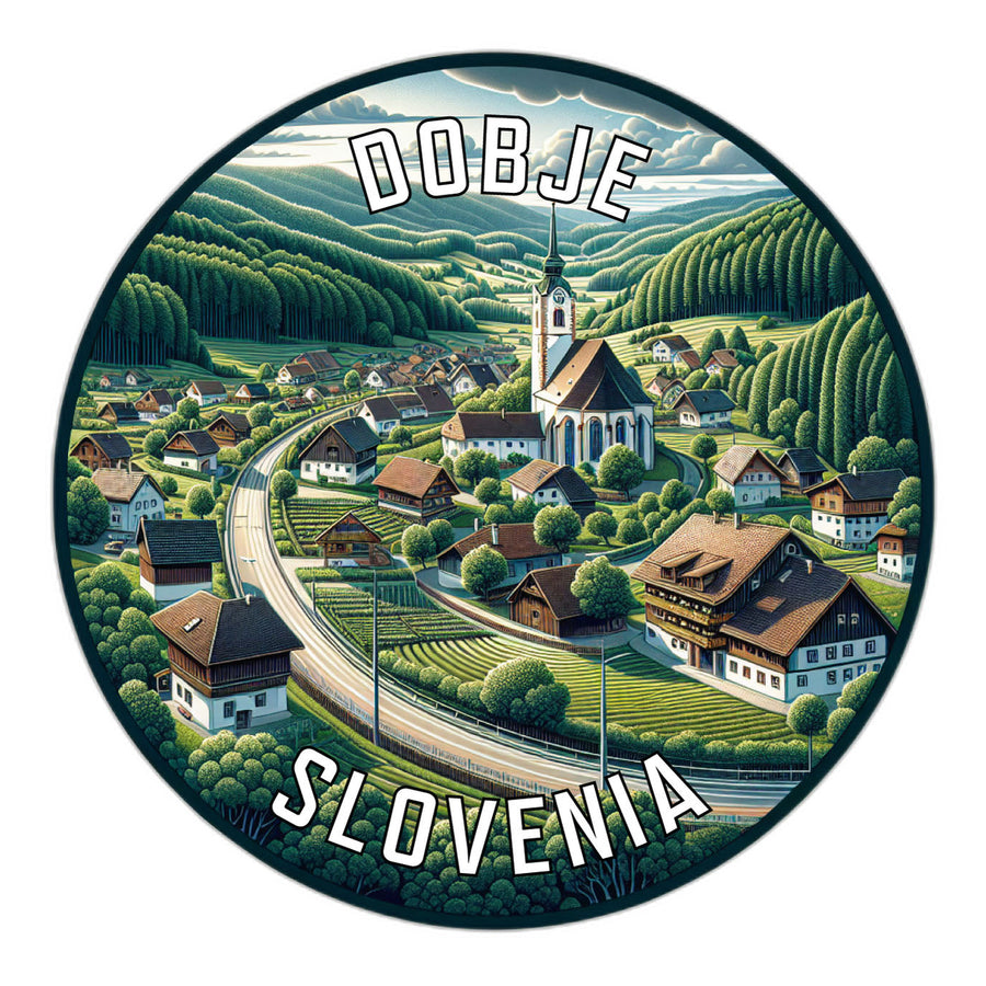 Dobje Slovenia Souvenir Die Cut Flat Magnet Image 1