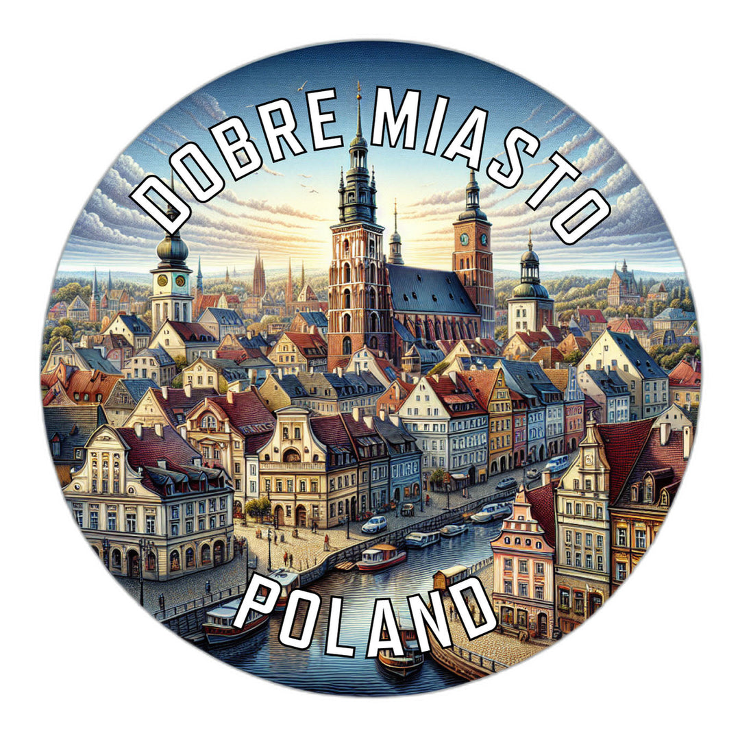 Dobre Miasto Poland Souvenir Die Cut Flat Magnet Image 1