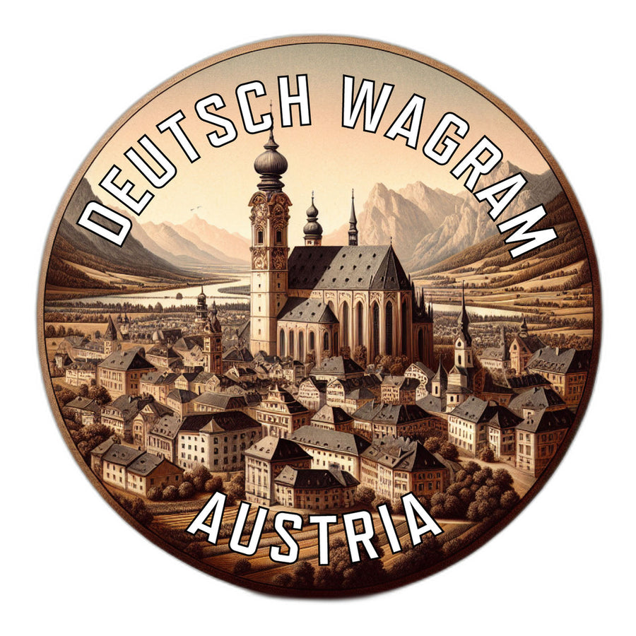 Deutsch Wagram Austria Souvenir Die Cut Flat Magnet Image 1