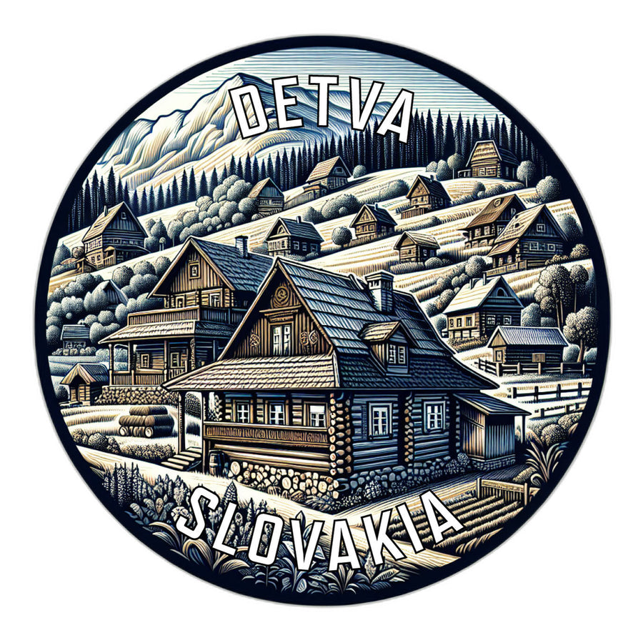 Detva Slovakia Souvenir Die Cut Flat Magnet Image 1