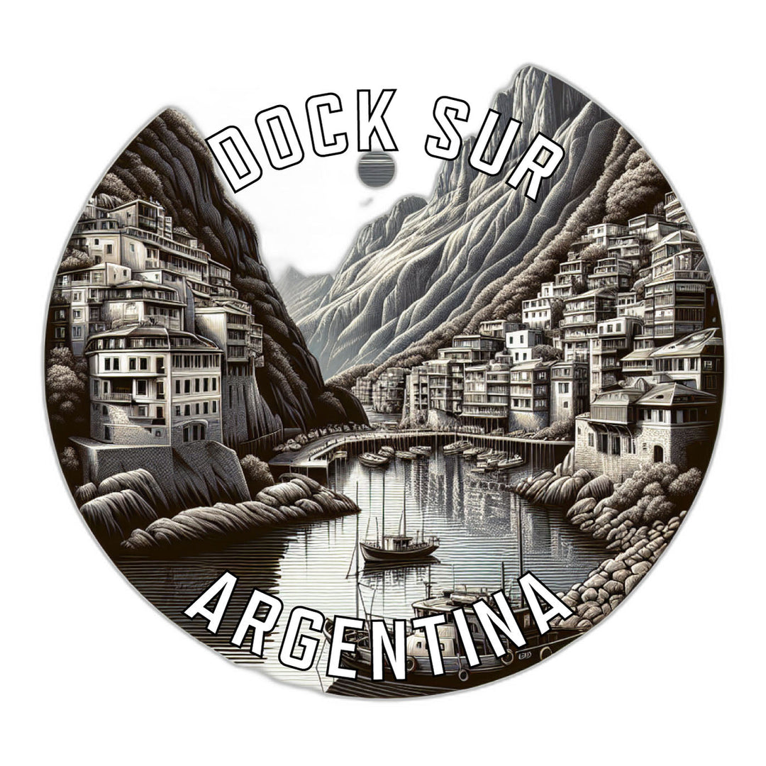 Dock Sur Argentina Souvenir Die Cut Flat Magnet Image 1