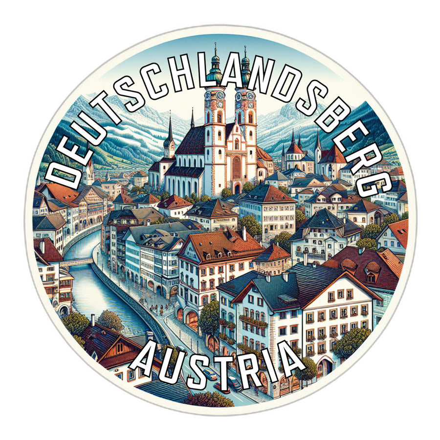 Deutschlandsberg Austria Souvenir Die Cut Flat Magnet Image 1