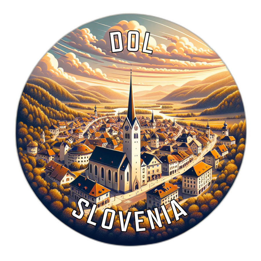 Dol Slovenia Souvenir Die Cut Flat Magnet Image 1