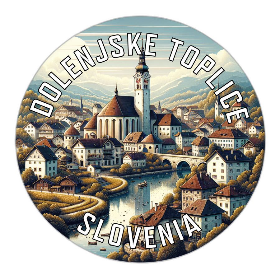 Dolenjske Toplice Slovenia Souvenir Die Cut Flat Magnet Image 1