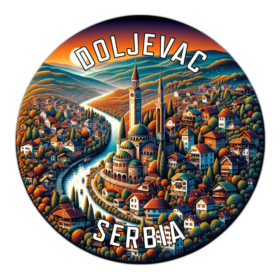 Doljevac Serbia Souvenir Die Cut Flat Magnet Image 1