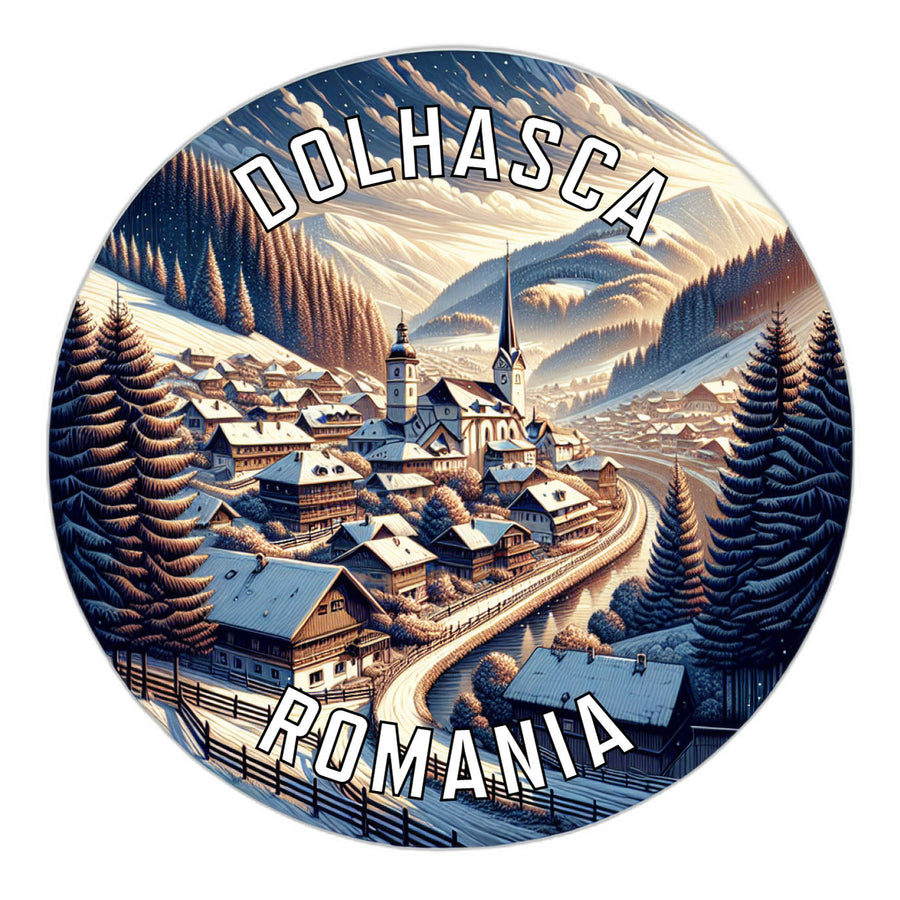 Dolhasca Romania Souvenir Die Cut Flat Magnet Image 1