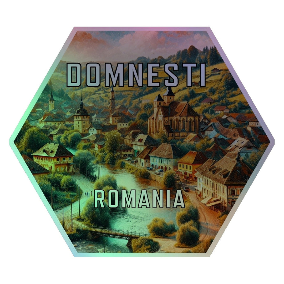 Domnesti Romania Souvenir Die Cut Flat Magnet Image 1