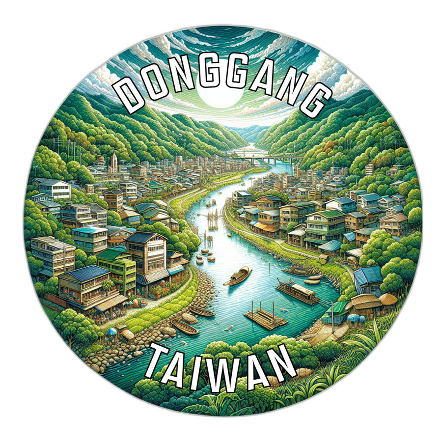 Donggang Taiwan Souvenir Die Cut Flat Magnet Image 1