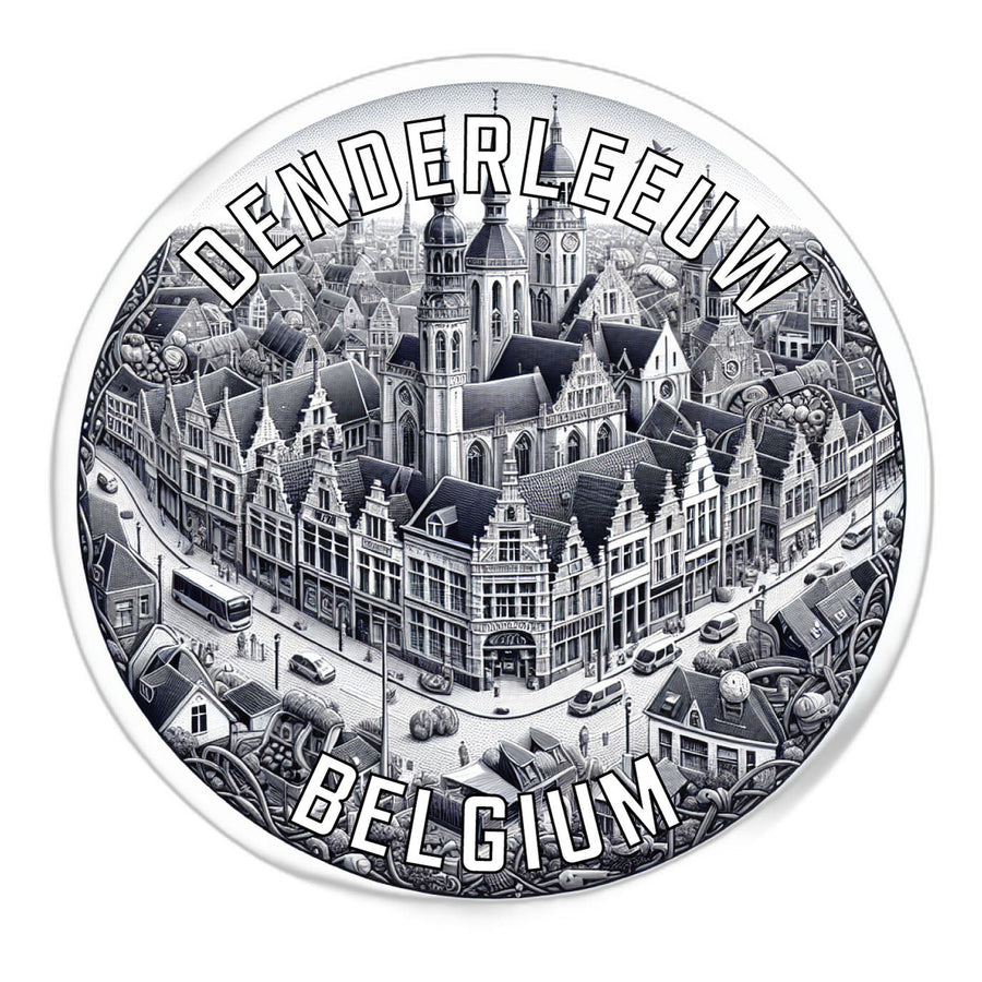 Denderleeuw Belgium Souvenir Die Cut Flat Magnet Image 1