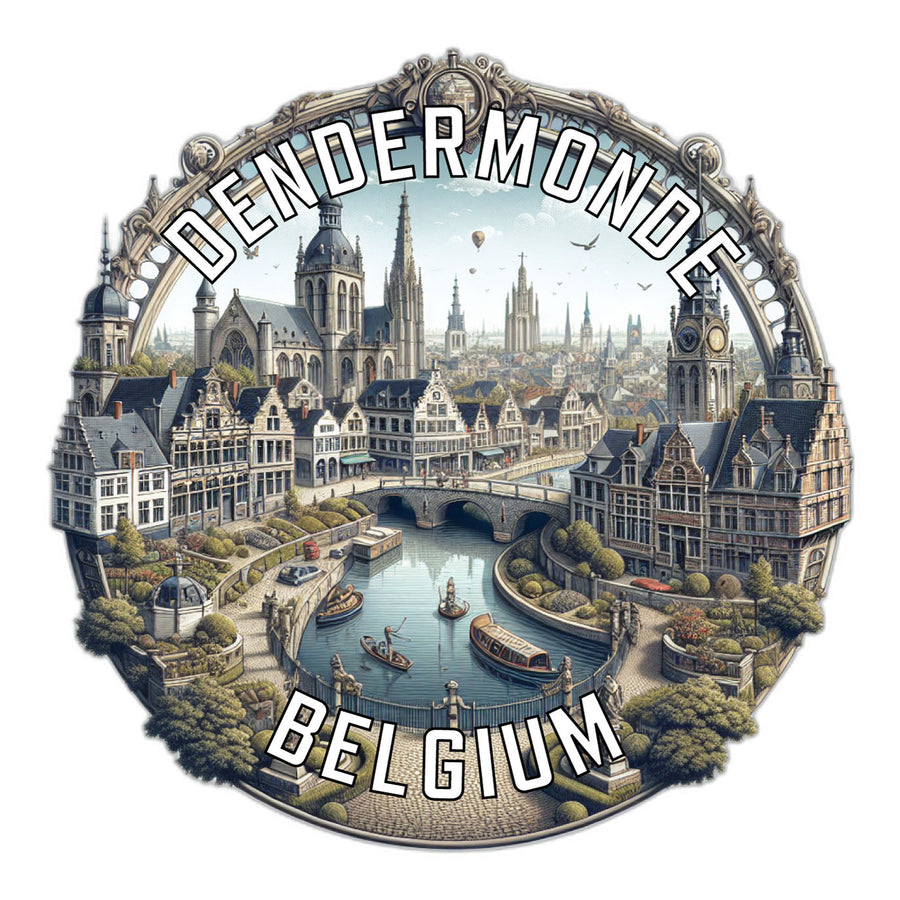 Dendermonde Belgium Souvenir Die Cut Flat Magnet Image 1