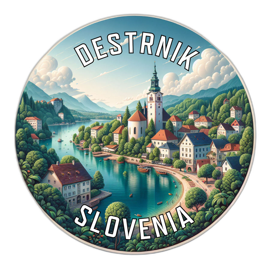 Destrnik Slovenia Souvenir Die Cut Flat Magnet Image 1