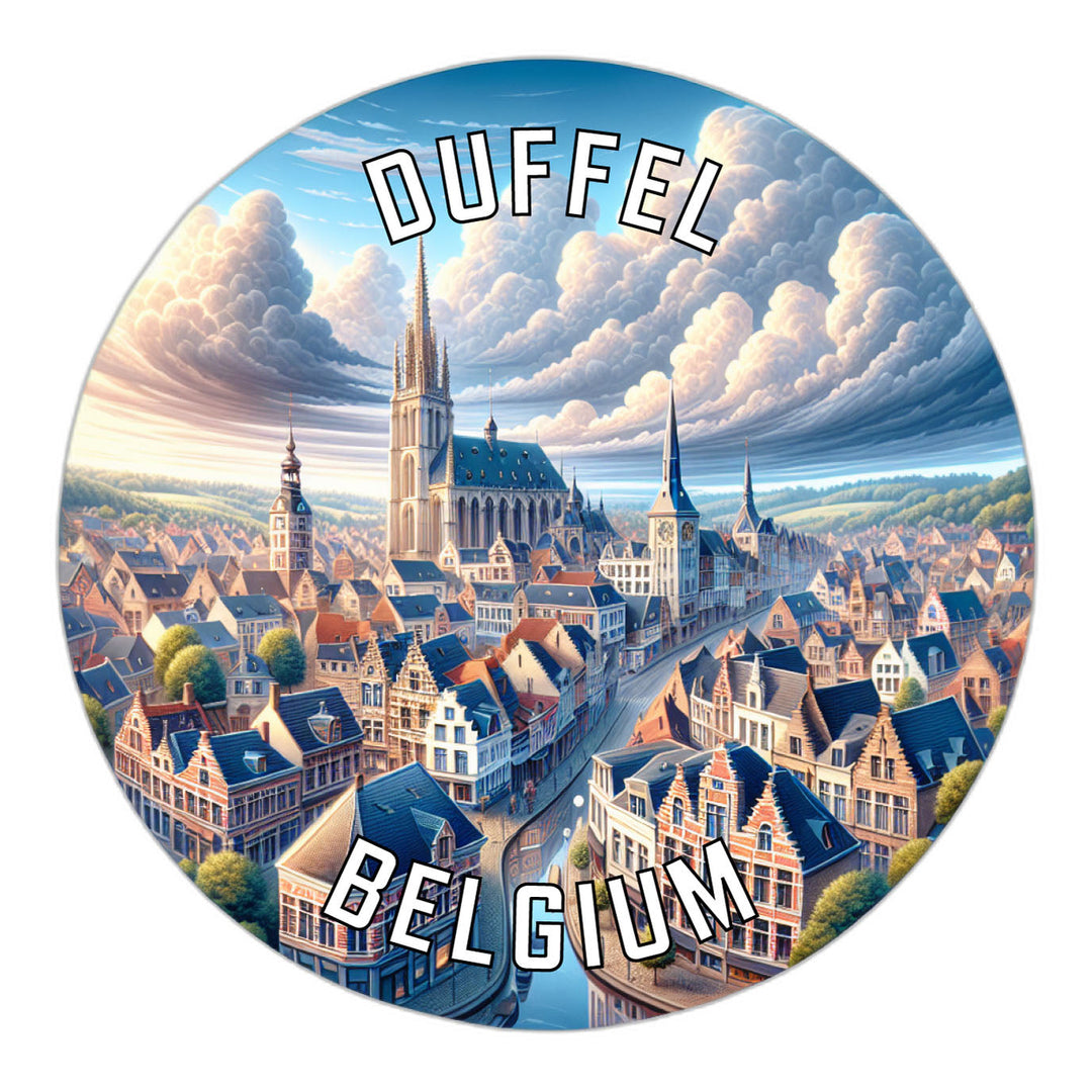 Duffel Belgium Souvenir Die Cut Flat Magnet Image 1