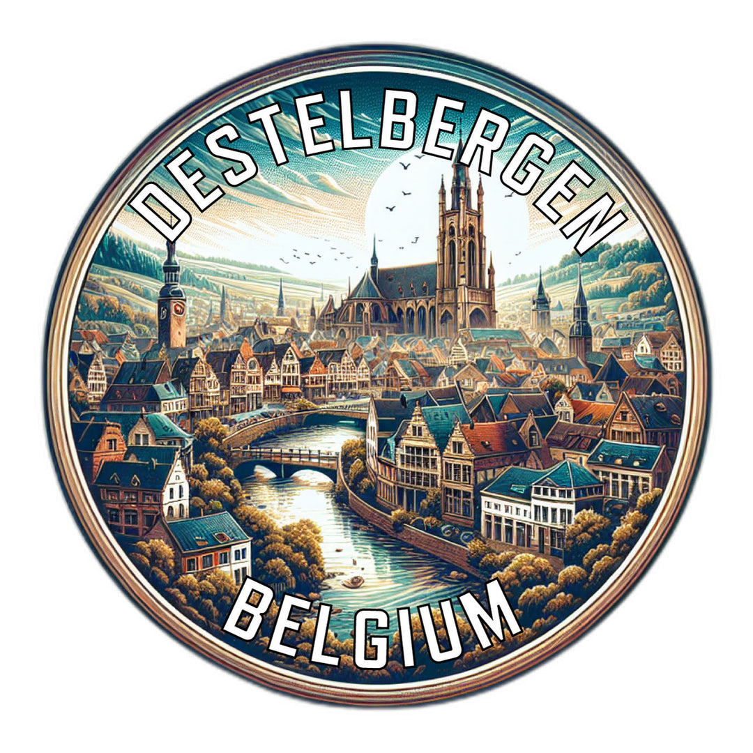 Destelbergen Belgium Souvenir Die Cut Flat Magnet Image 1