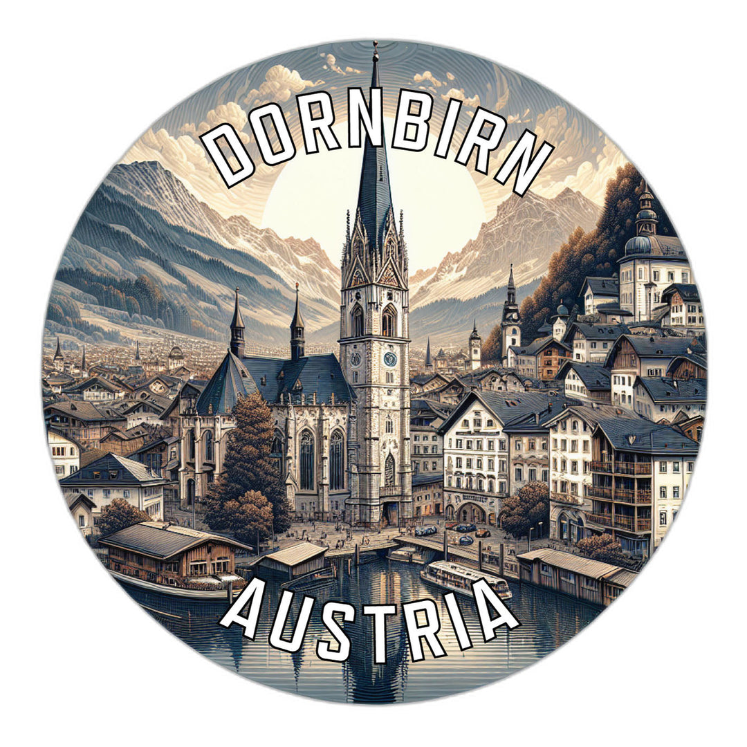 Dornbirn Austria Souvenir Die Cut Flat Magnet Image 1