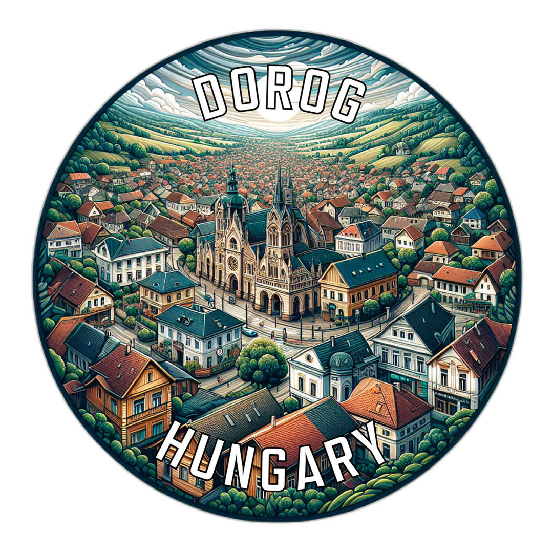 Dorog Hungary Souvenir Die Cut Flat Magnet Image 1