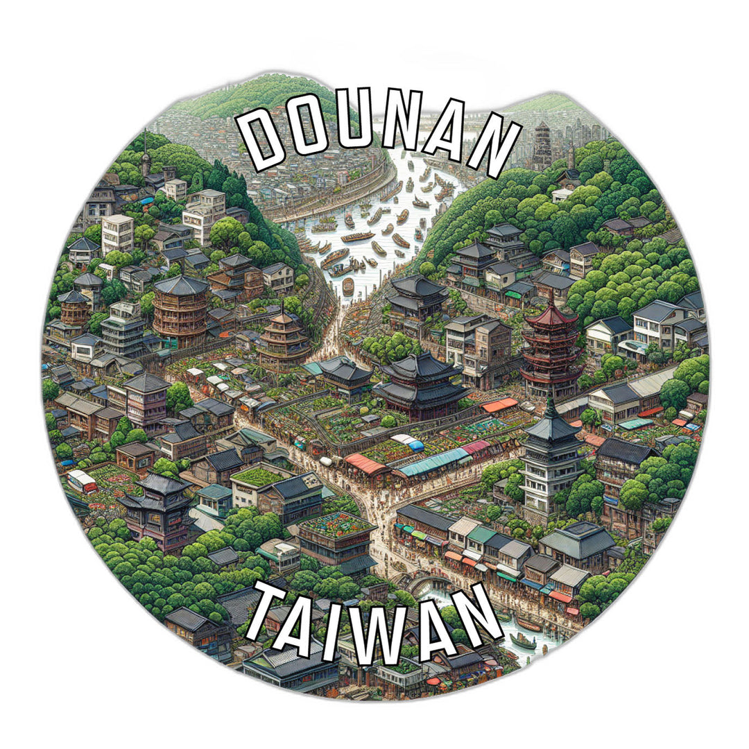 Dounan Taiwan Souvenir Die Cut Flat Magnet Image 1