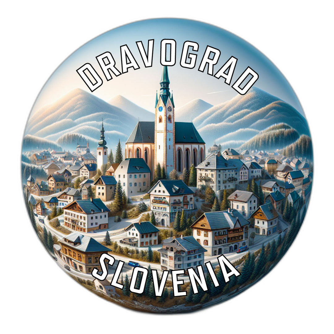 Dravograd Slovenia Souvenir Die Cut Flat Magnet Image 1