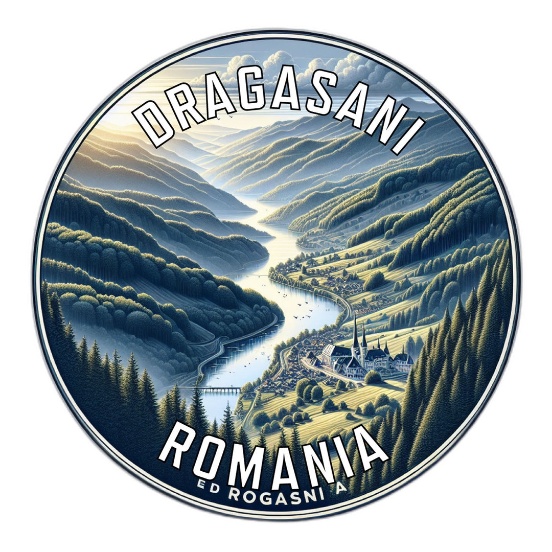 Dragasani Romania Souvenir Die Cut Flat Magnet Image 1