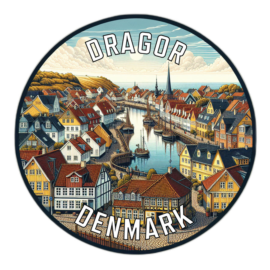 Dragor Denmark Souvenir Die Cut Flat Magnet Image 1