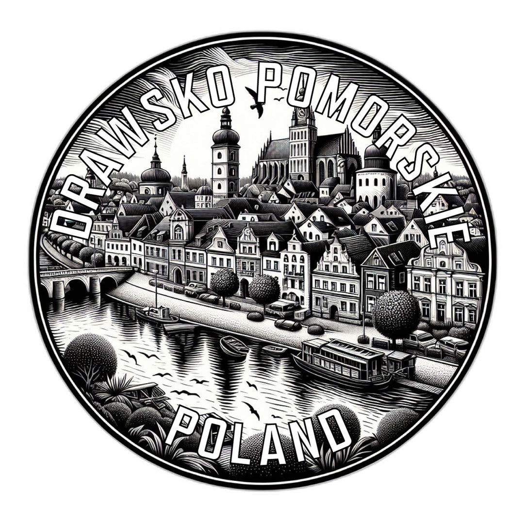 Drawsko Pomorskie Poland Souvenir Die Cut Flat Magnet Image 1