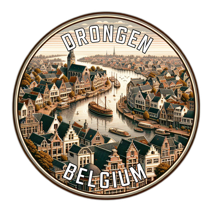 Drongen Belgium Souvenir Die Cut Flat Magnet Image 1