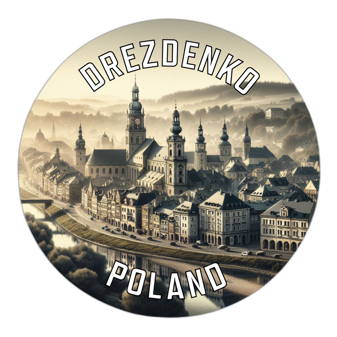 Drezdenko Poland Souvenir Die Cut Flat Magnet Image 1