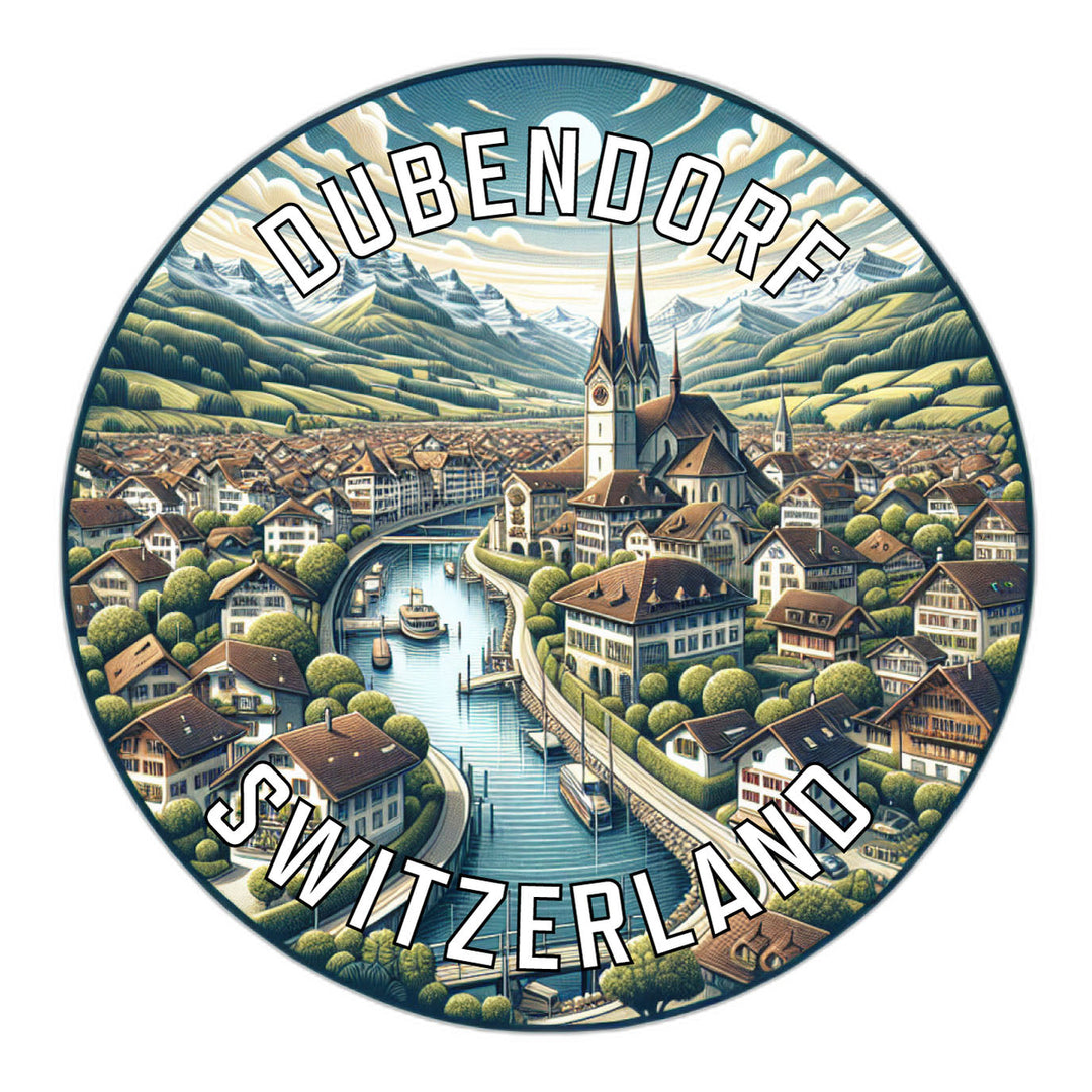 Dubendorf Switzerland Souvenir Die Cut Flat Magnet Image 1