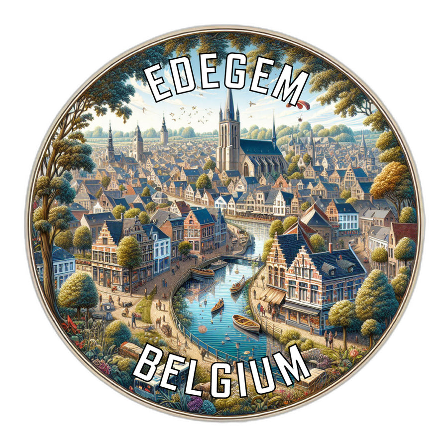 Edegem Belgium Souvenir Die Cut Flat Magnet Image 1