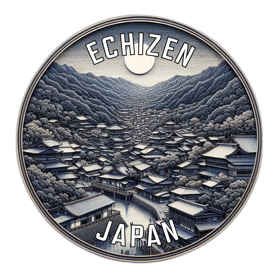 Echizen Japan Souvenir Die Cut Flat Magnet Image 1