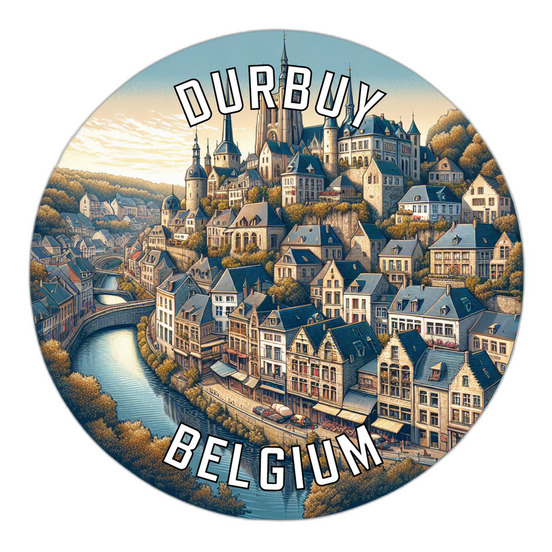 Durbuy Belgium Souvenir Die Cut Flat Magnet Image 1