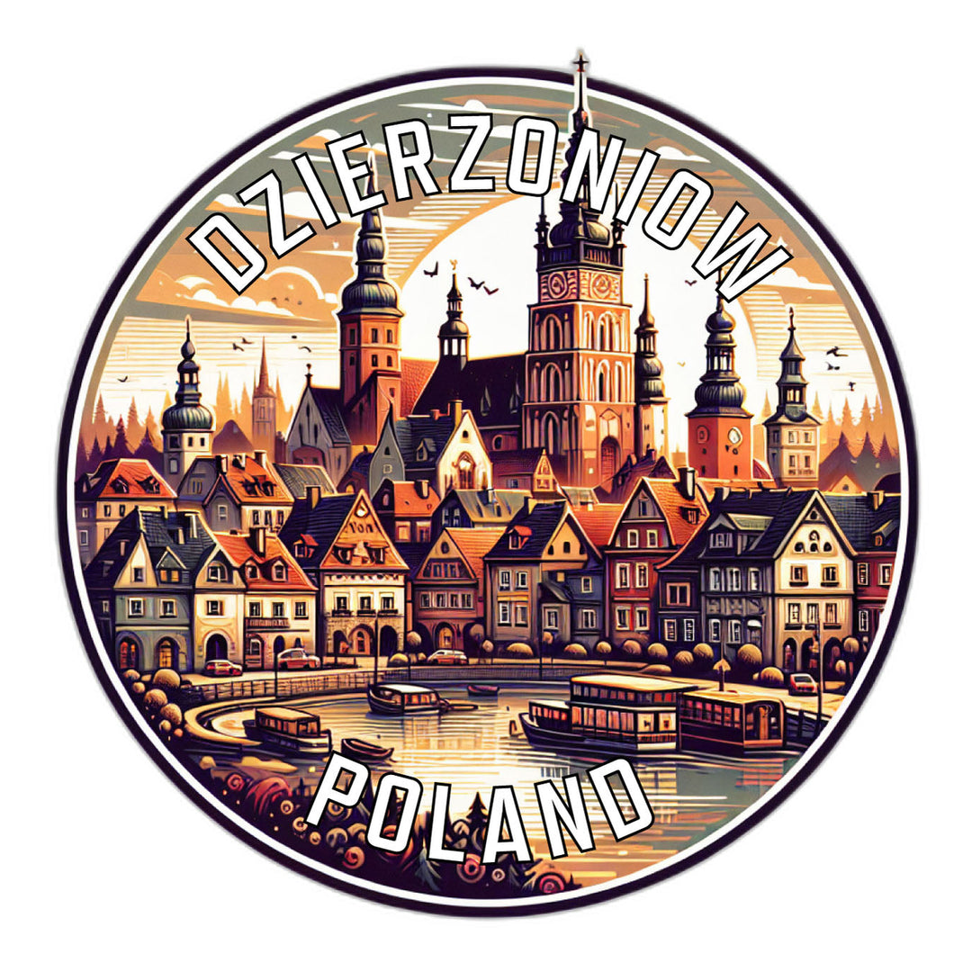 Dzierzoniow Poland Souvenir Die Cut Flat Magnet Image 1