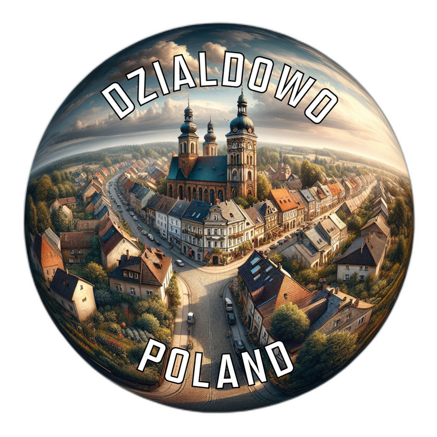 Dzialdowo Poland Souvenir Die Cut Flat Magnet Image 1