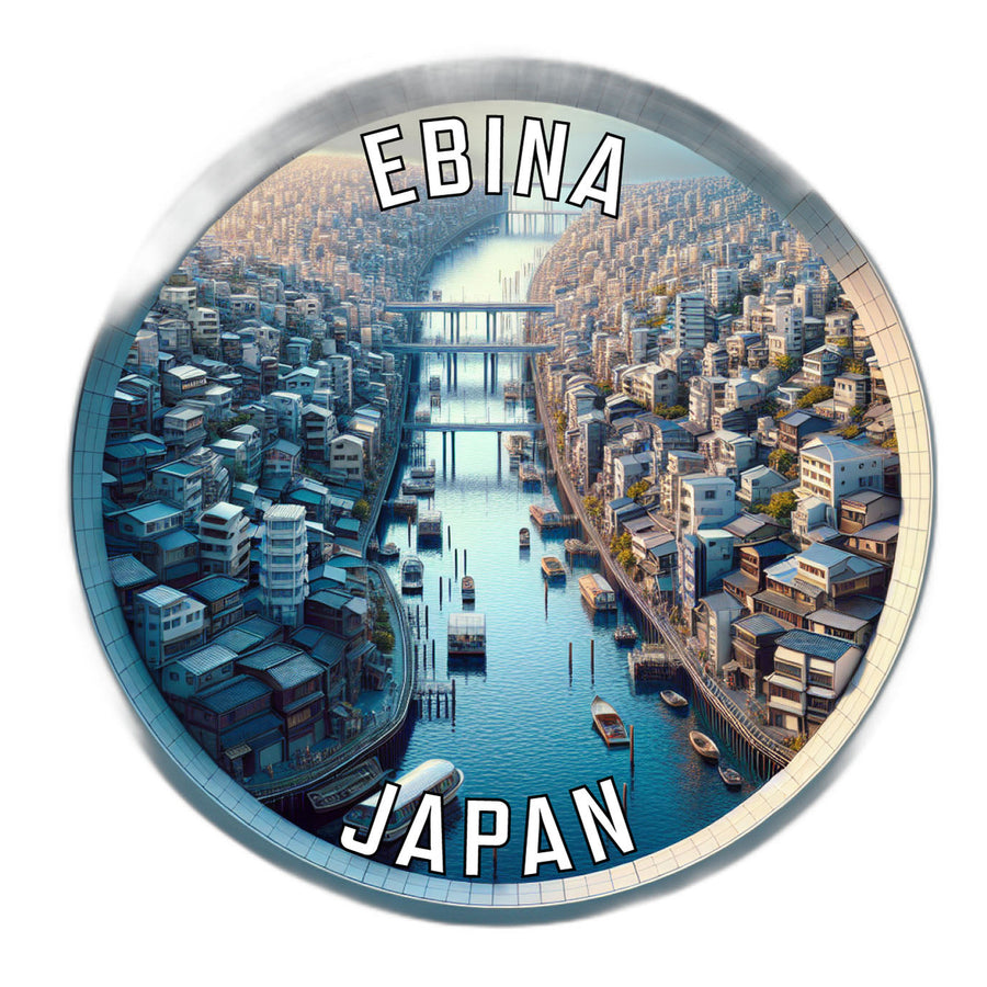 Ebina Japan Souvenir Die Cut Flat Magnet Image 1