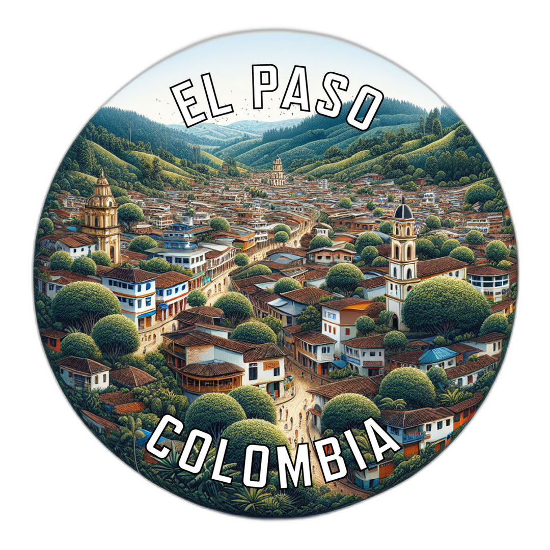 El Paso Colombia Souvenir Die Cut Flat Magnet Image 1