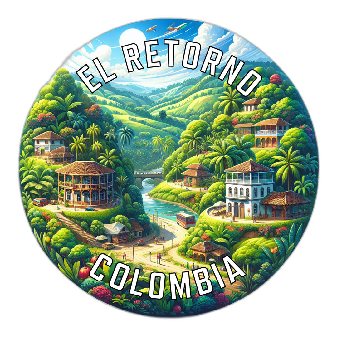 El Retorno Colombia Souvenir Die Cut Flat Magnet Image 1