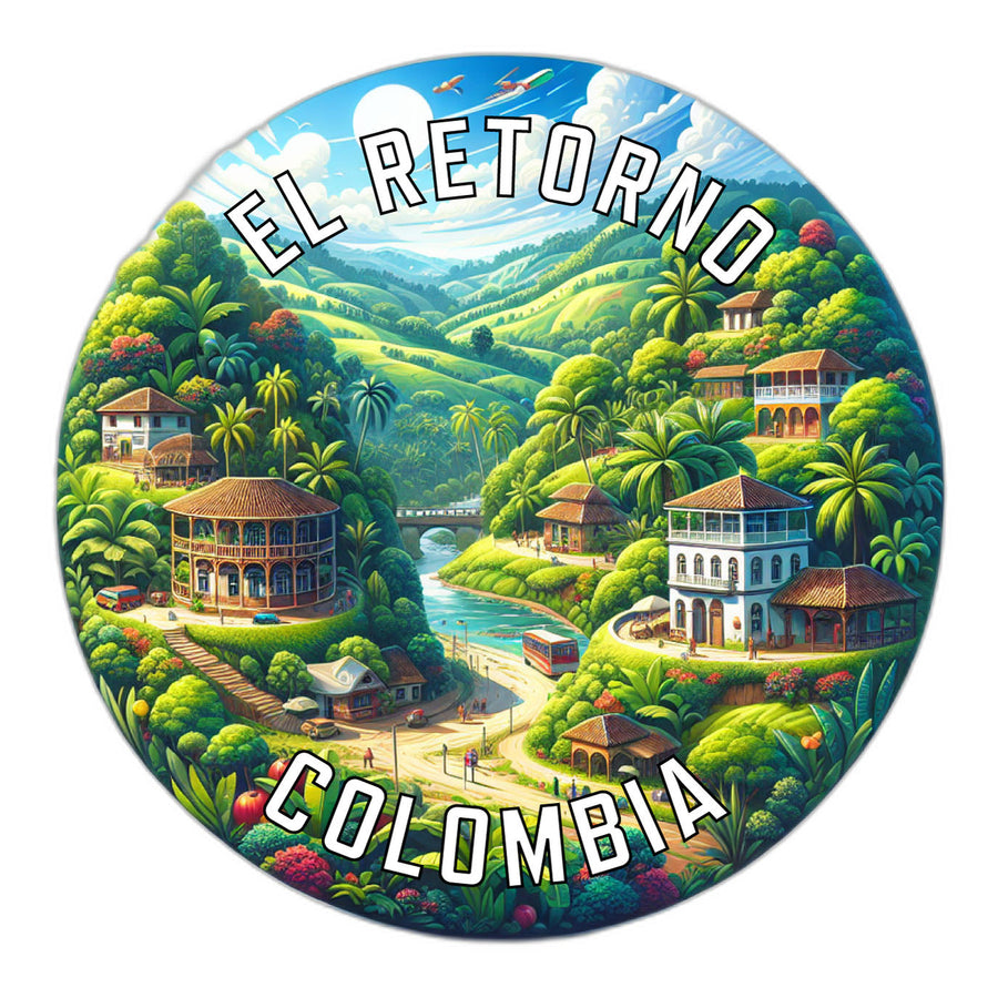 El Retorno Colombia Souvenir Die Cut Flat Magnet Image 1