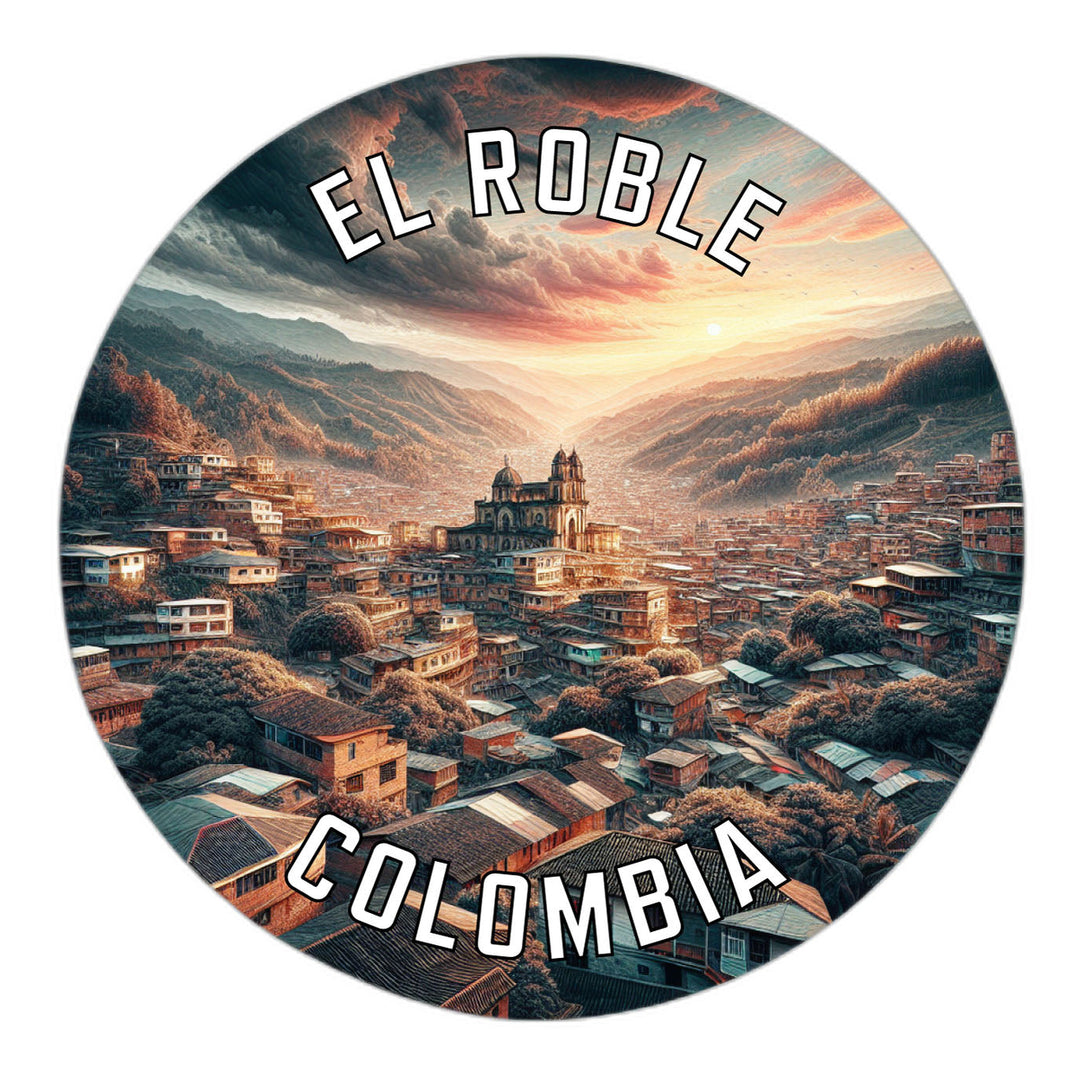 El Roble Colombia Souvenir Die Cut Flat Magnet Image 1