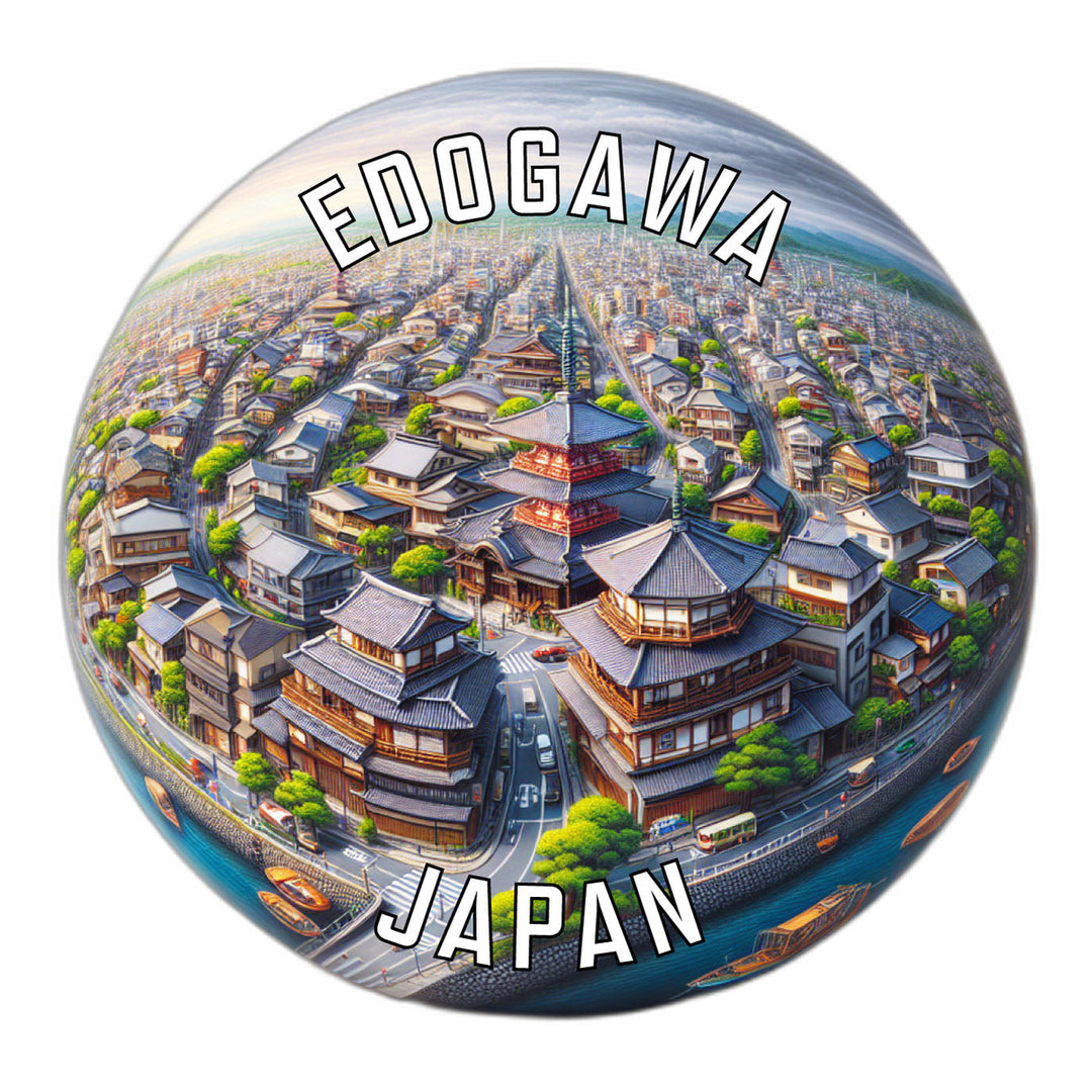 Edogawa Japan Souvenir Die Cut Flat Magnet Image 1