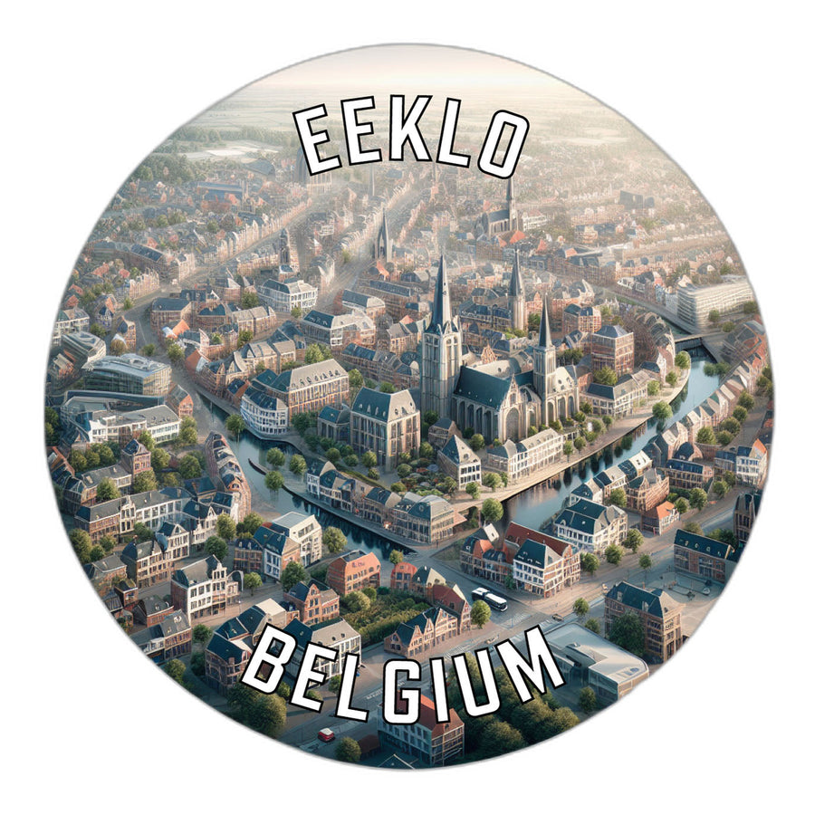 Eeklo Belgium Souvenir Die Cut Flat Magnet Image 1