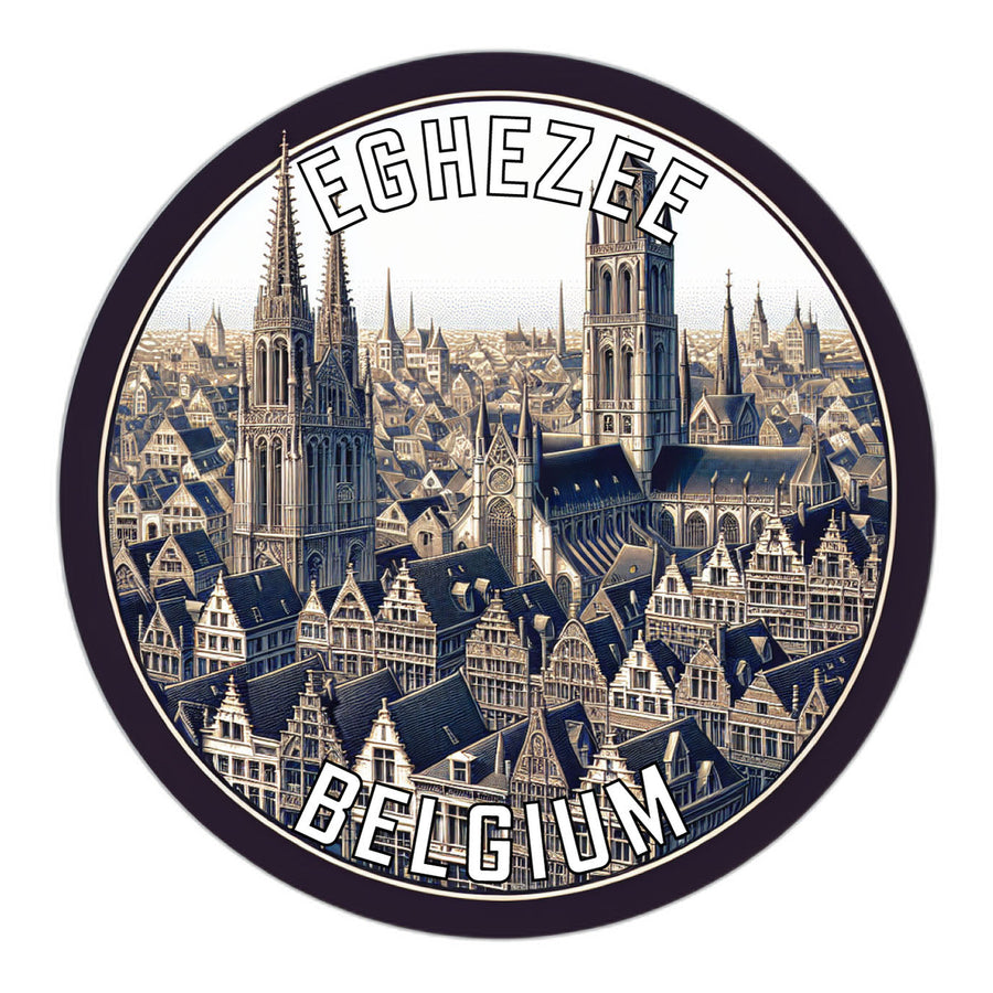 Eghezee Belgium Souvenir Die Cut Flat Magnet Image 1