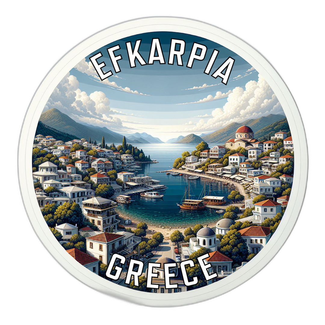 Efkarpia Greece Souvenir Die Cut Flat Magnet Image 1